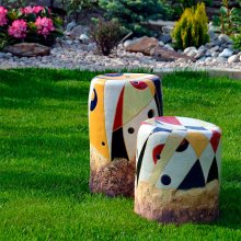 Taburet - keramické sezení do zahrady